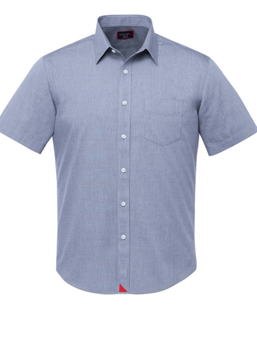 UNTUCKit Petrus Slim Fit Wrinkle-Free Blue Short Sleeve Shirt Small EUC
